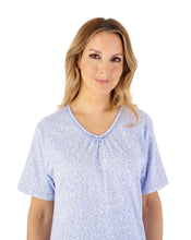 Load image into Gallery viewer, Slenderella Leaf Print 42&quot; Jersey Nightdress - ND08111

