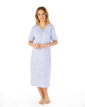 Load image into Gallery viewer, Slenderella Leaf Print 42&quot; Jersey Nightdress - ND08111
