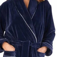 Load image into Gallery viewer, Gaspé Luxury 52&quot; Velvet Shawl Collar Wrap Dressing Gown - GL4722
