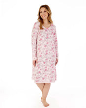 Load image into Gallery viewer, Slenderella 40&quot; Modern Floral Jersey Nightdress - ND88131
