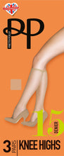 Load image into Gallery viewer, Pretty Polly EVERYDAY 15 DENIER KNEE HIGHS 3 PAIR PACK - PGGEK5
