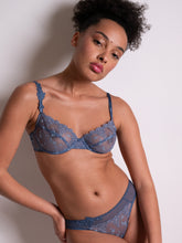 Load image into Gallery viewer, Passionata White Nights Balconette Bra - Blue Petrol
