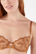 Load image into Gallery viewer, Maison Lejaby Flora Demi-Cup Bra - Sienna
