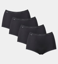 Load image into Gallery viewer, Sloggi Basic+ Maxi Brief 4 Pack - Black
