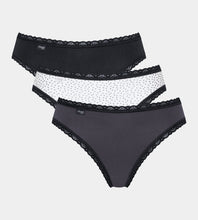 Load image into Gallery viewer, Sloggi 24/7 Weekend Tai Brief 3 Pack - Black Combination
