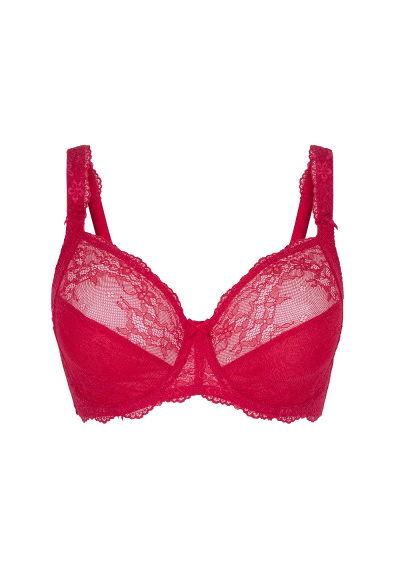 LingaDore Daily Collection Full Coverage Lace Bra - Red