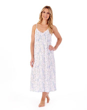 Load image into Gallery viewer, Slenderella Floral Meadow Print 46&quot; Adjustable Strap Jersey Nightdress - ND01110

