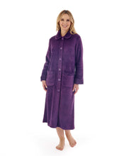 Load image into Gallery viewer, Slenderella 46" Mini Waffle Button Through Housecoat - HC4301
