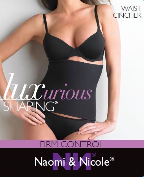 Naomi & Nicole Luxurious Shaping® Step-in Waist Cincher 7226 - Black