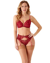 Load image into Gallery viewer, Gossard Superboost Lace Suspender - Cranberry/Raspberry Sorbet
