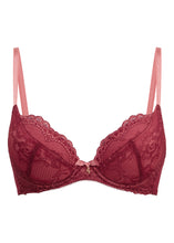 Load image into Gallery viewer, Gossard Superboost Lace Plunge Bra - Cranberry/Raspberry Sorbet
