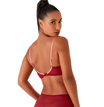 Load image into Gallery viewer, Gossard Superboost Lace Non-Padded Plunge Bra - Cranberry/Raspberry Sorbet
