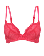 Load image into Gallery viewer, Gossard Superboost Lace Non-Padded Plunge Bra - Diva Pink
