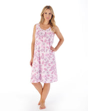 Load image into Gallery viewer, Slenderella Tonal Floral Print 40&#39;&#39; Built Up Shoulder Nightdress - ND03111
