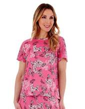 Load image into Gallery viewer, Gaspé Supersoft Soft Butterfly Floral Print Cap Sleeve Pyjama Set - GL77703

