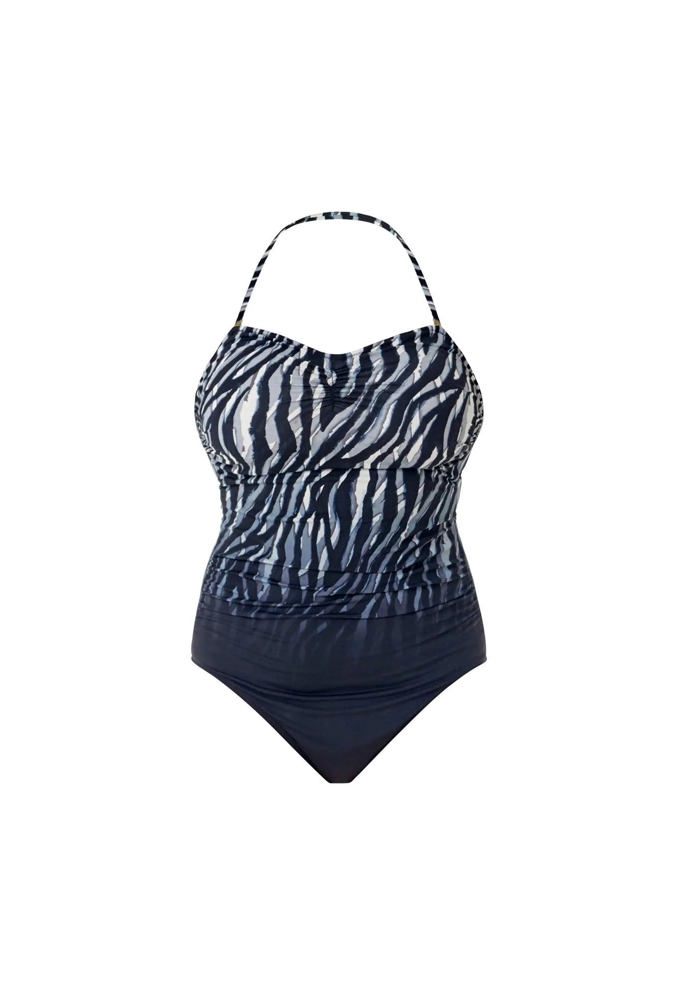 Seaspray Savanna Zebra Bandeau Swimsuit - Black