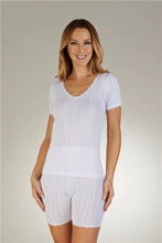 Load image into Gallery viewer, Slenderella Brushed Thermal Short Sleeve Top UW402
